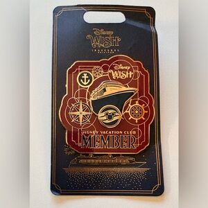 NEW Disney Cruise Line Wish Ship Inaugural Sailing Vacation Club Member Pin LE